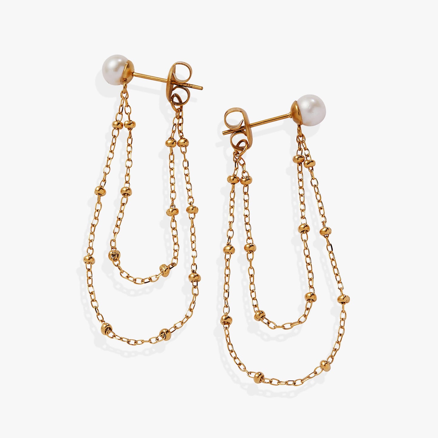 Freshwater Pearl Front-and-Back Earrings ALEX AND ANI