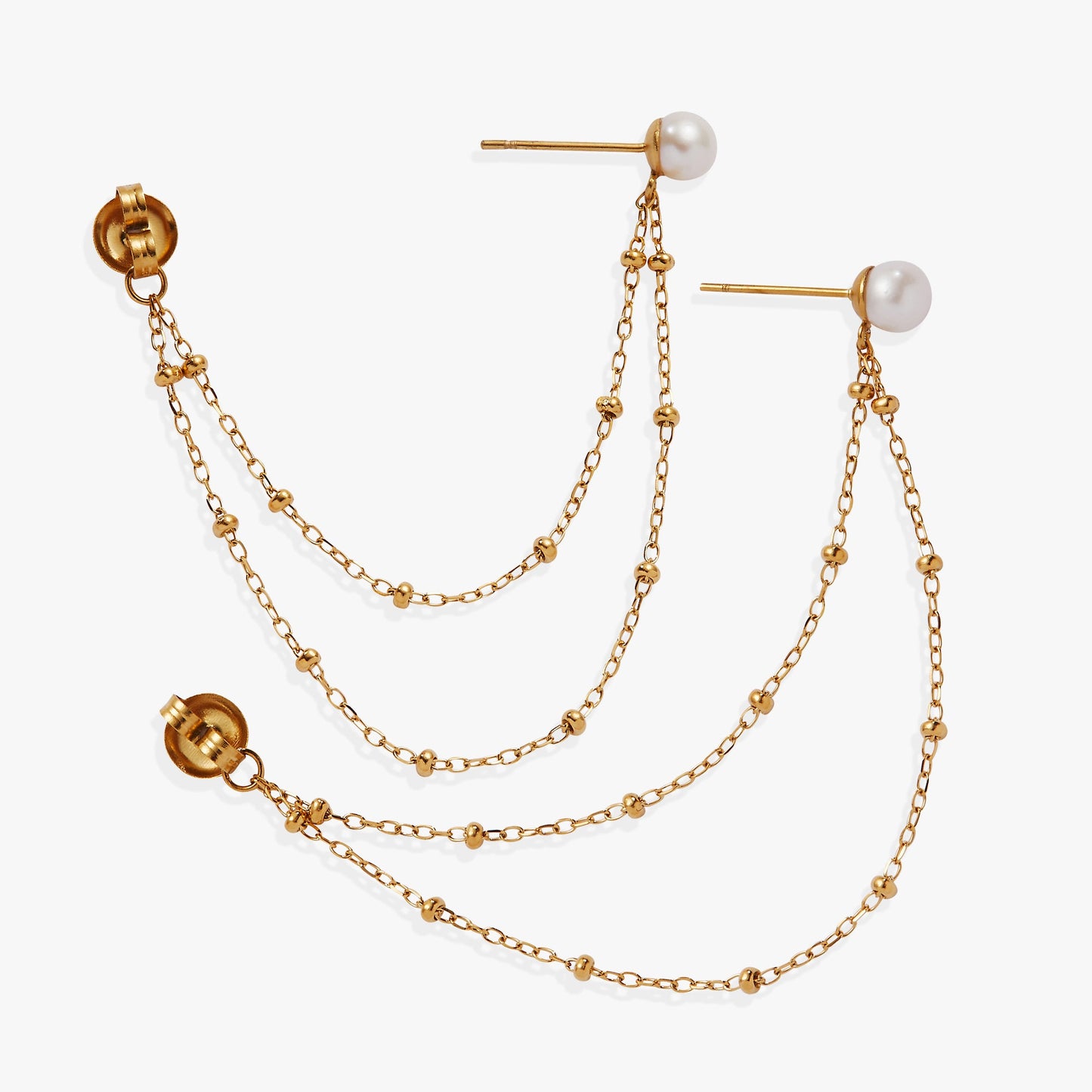 Freshwater Pearl Front-and-Back Earrings ALEX AND ANI