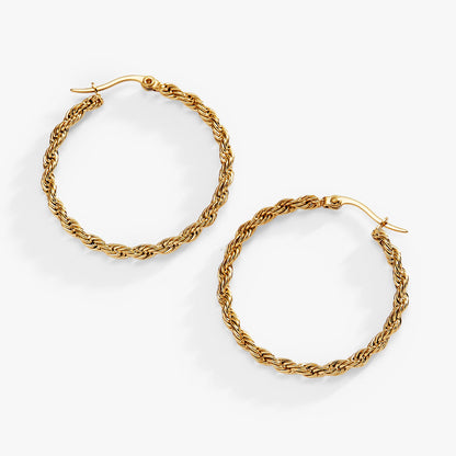 Frozen French Rope Hoop Earrings ALEX AND ANI