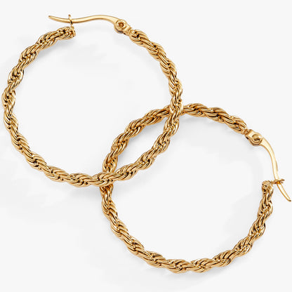 Frozen French Rope Hoop Earrings ALEX AND ANI