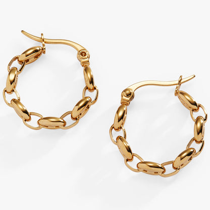 Frozen Mariner Chain Hoop Earrings ALEX AND ANI