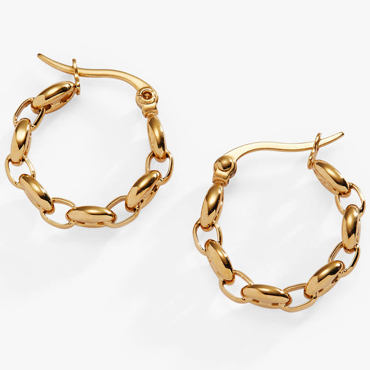 Frozen Mariner Chain Hoop Earrings ALEX AND ANI
