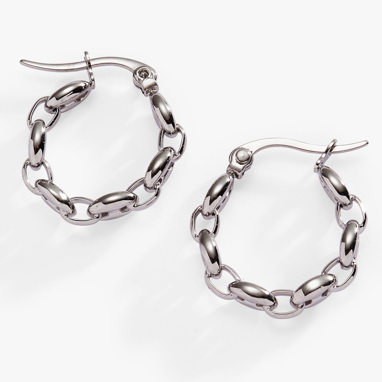 Frozen Mariner Chain Hoop Earrings ALEX AND ANI