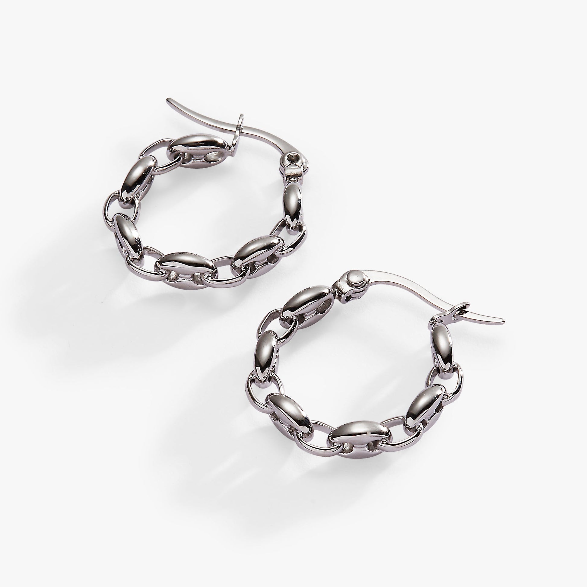 Frozen Mariner Chain Hoop Earrings ALEX AND ANI