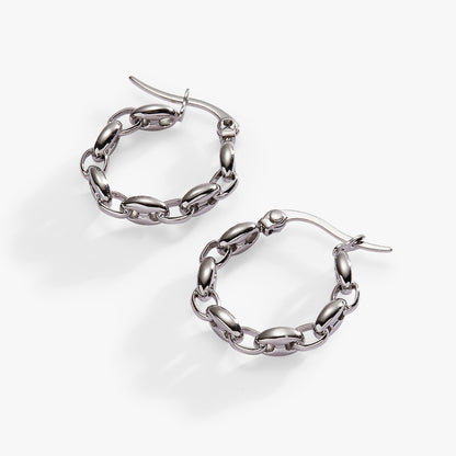 Frozen Mariner Chain Hoop Earrings ALEX AND ANI