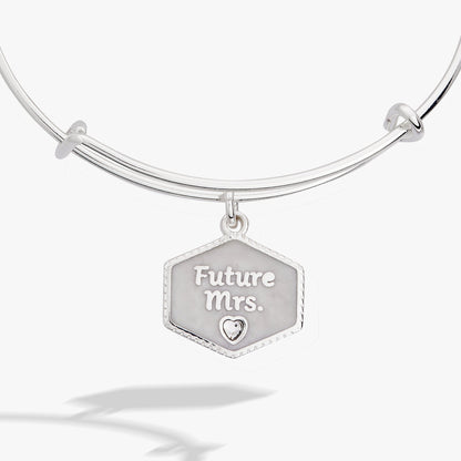 'Future Mrs.' Mother of Pearl Charm Bangle ALEX AND ANI