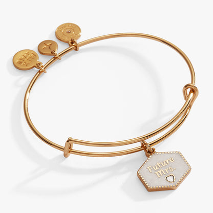'Future Mrs.' Mother of Pearl Charm Bangle ALEX AND ANI