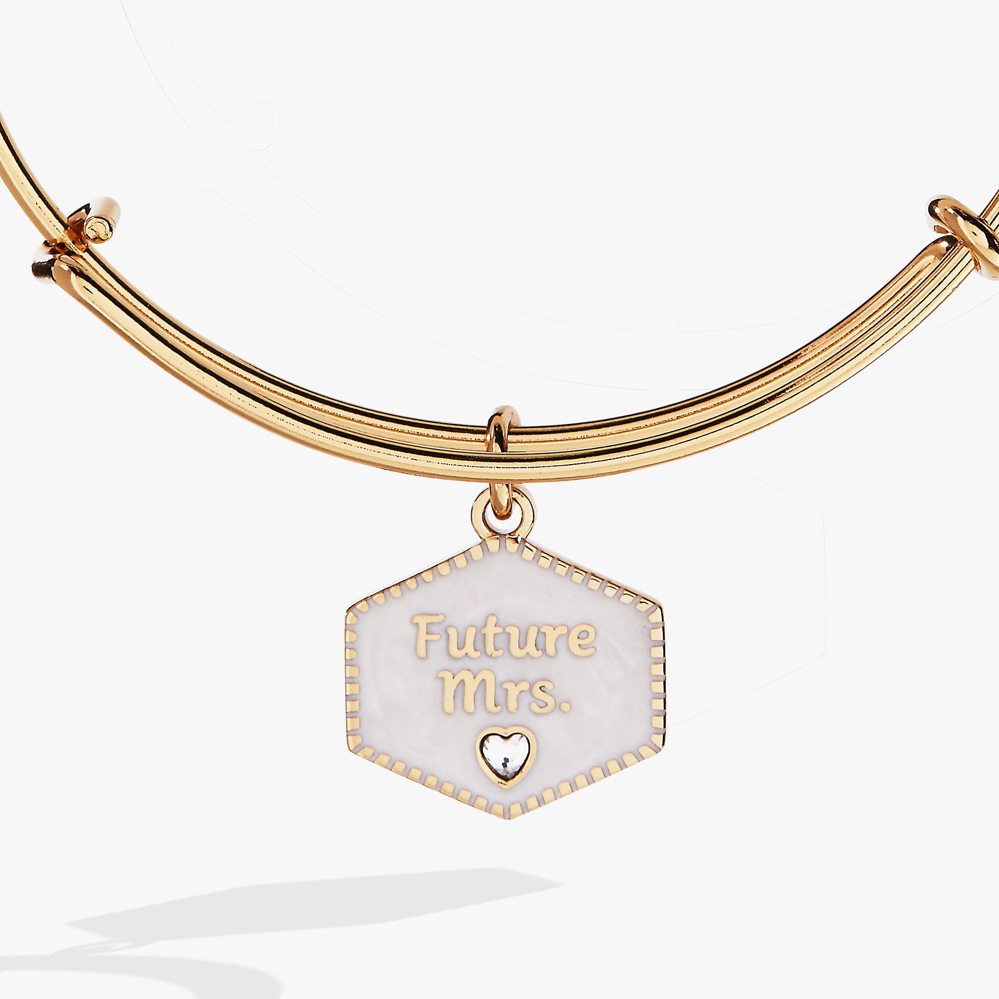 'Future Mrs.' Mother of Pearl Charm Bangle ALEX AND ANI