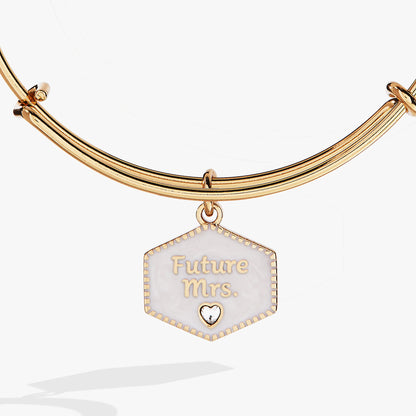 'Future Mrs.' Mother of Pearl Charm Bangle ALEX AND ANI