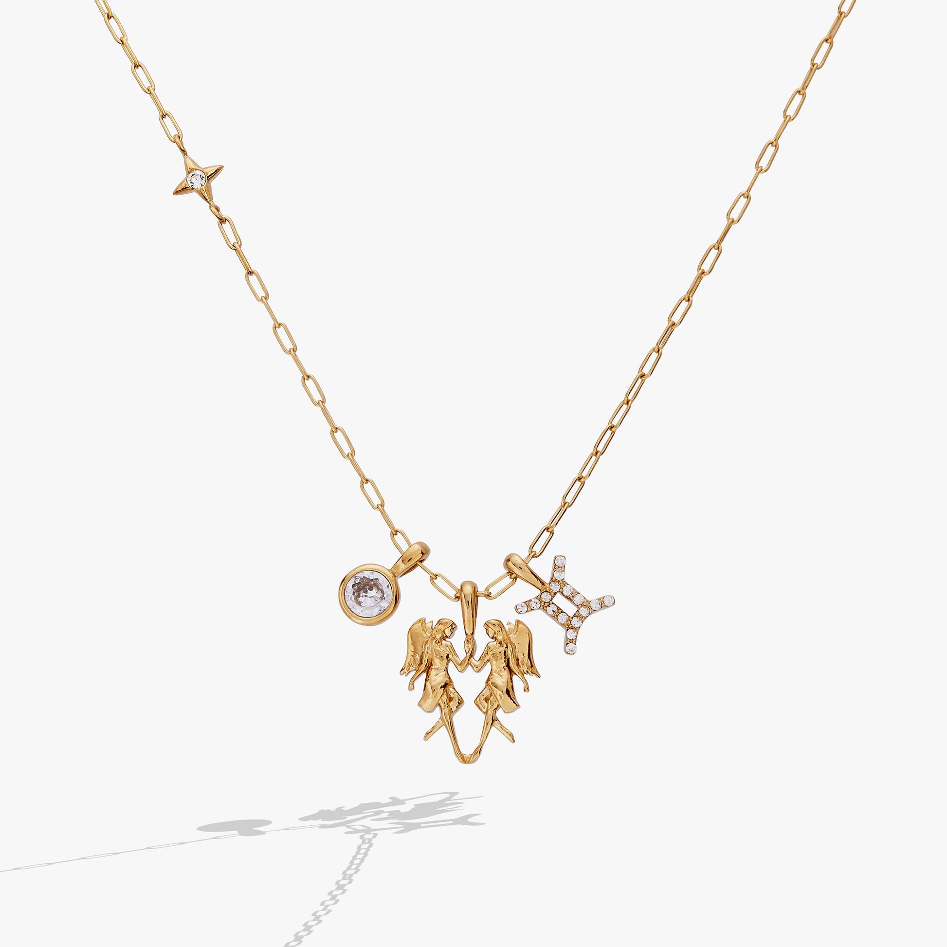 Gemini Zodiac Charm Cluster Necklace ALEX AND ANI