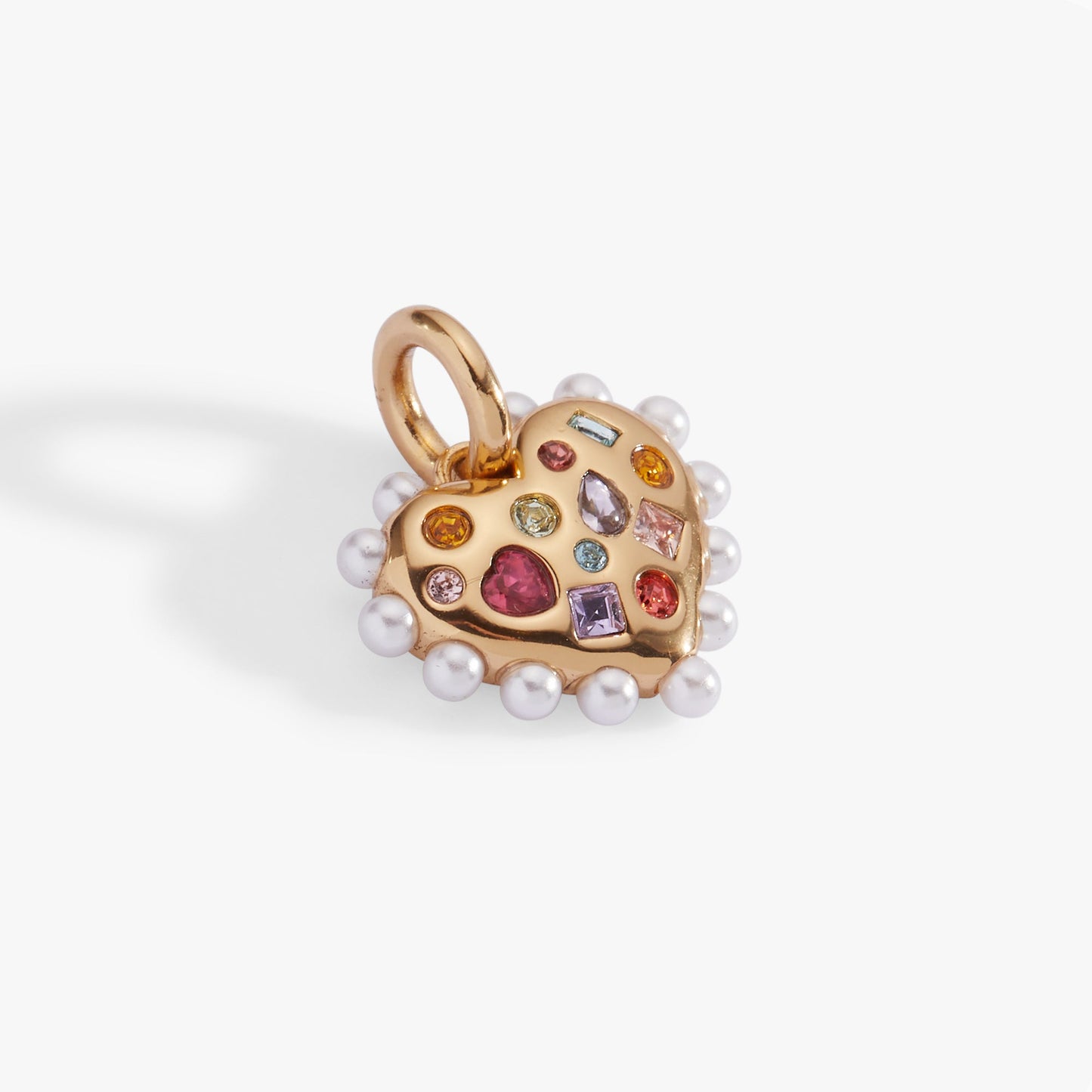 Puffy Heart Gemstone And Pearl Charm ALEX AND ANI