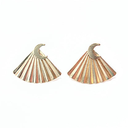 Crescent Moon Stud Earrings