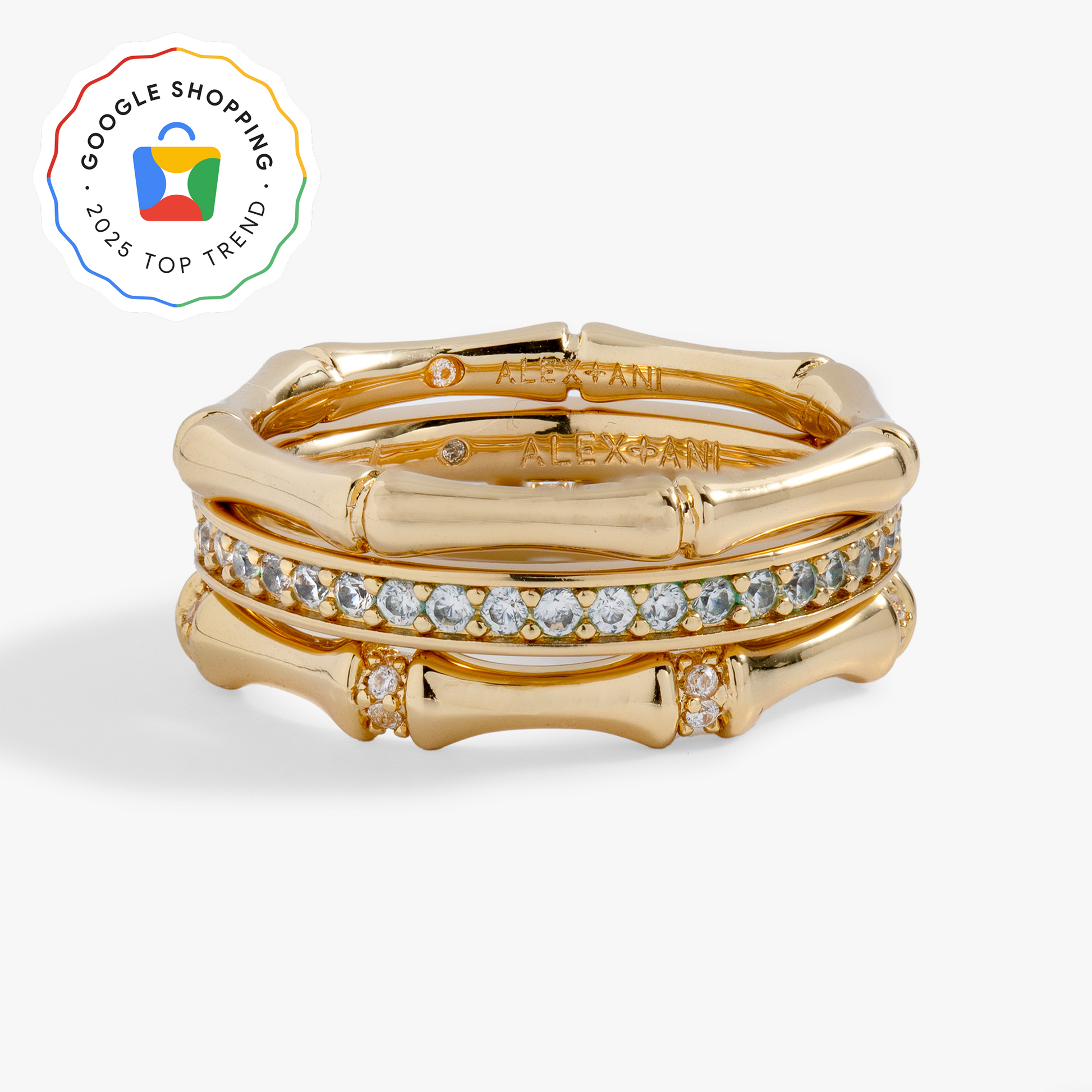 Bamboo Trio Ring Set ALEX AND ANI