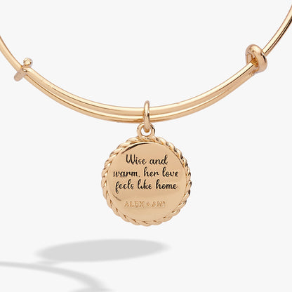 Grandma 'Wise And Warm, Her Love Feels Like Home' Charm Bangle ALEX AND ANI