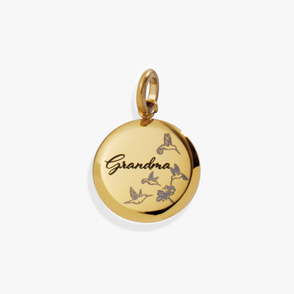 Grandma Hummingbird Disc Charm ALEX AND ANI