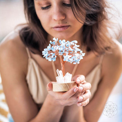 Guardian Angel Lamp of Protection - Aquamarine Tree Conscious Items