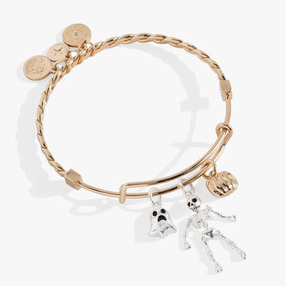 Ghost, Skeleton and Pumpkin Trio Charm Bangle ALEX AND ANI