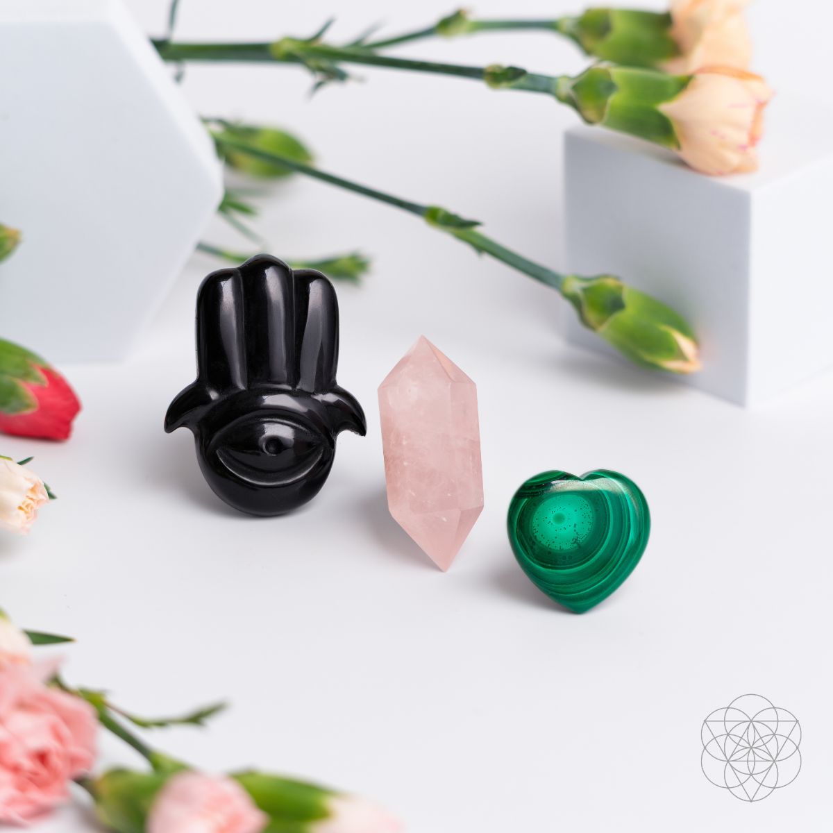Hamsa Hand of Safe Travels: Aromatherapy Crystal Car Kit Conscious Items