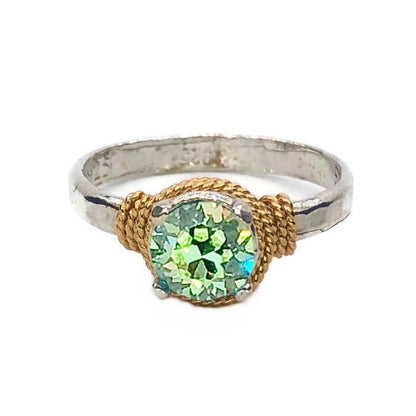 Hand Hammered Birthstone Ring