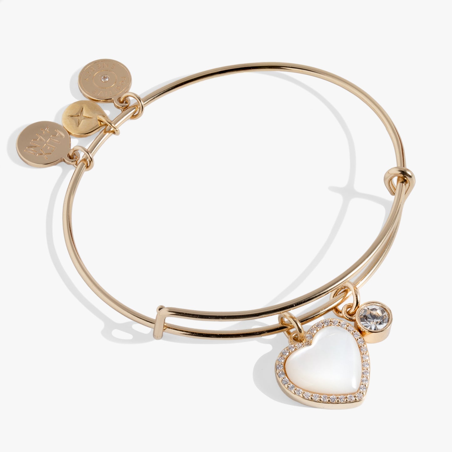 Mother of Pearl Heart Anniversary Bangle ALEX AND ANI
