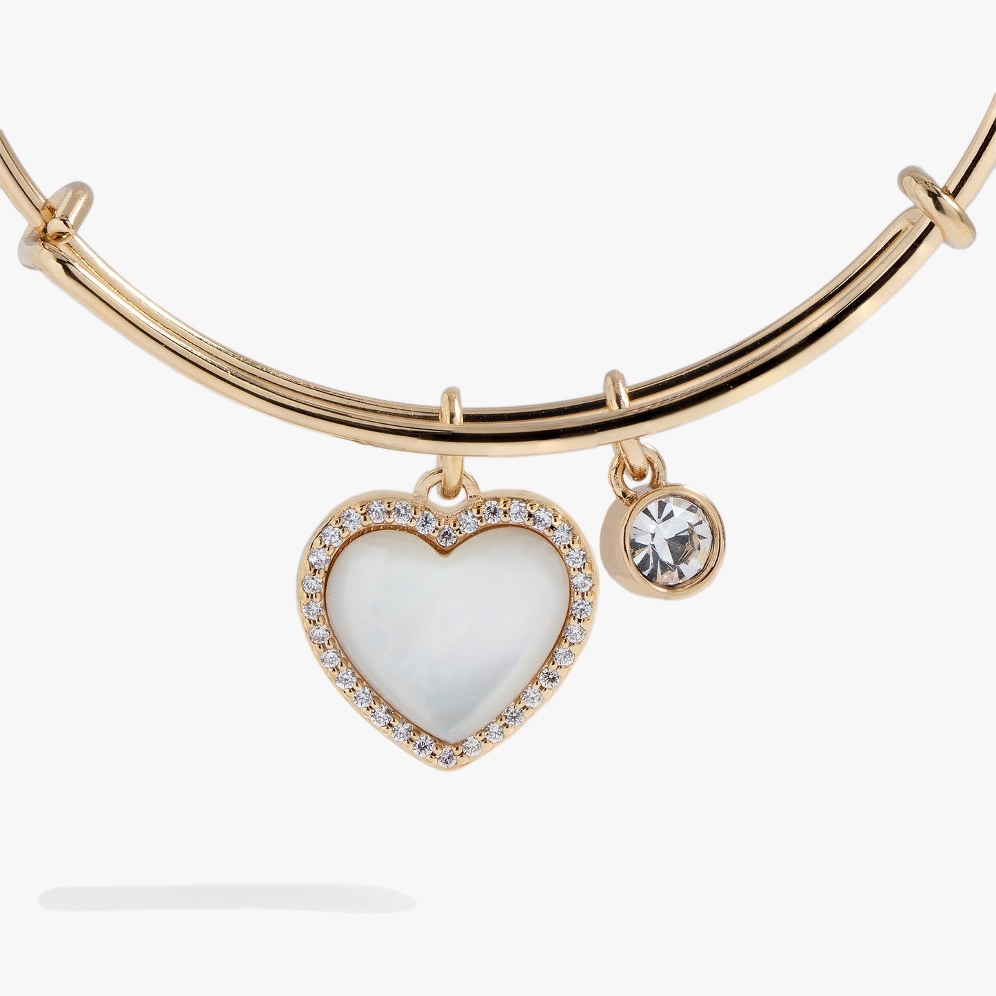 Mother of Pearl Heart Anniversary Bangle ALEX AND ANI