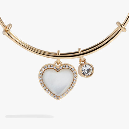 Mother of Pearl Heart Anniversary Bangle ALEX AND ANI
