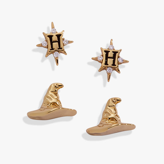 Harry Potter™ Hogwarts & Sorting Hat Earring Set of 2 ALEX AND ANI