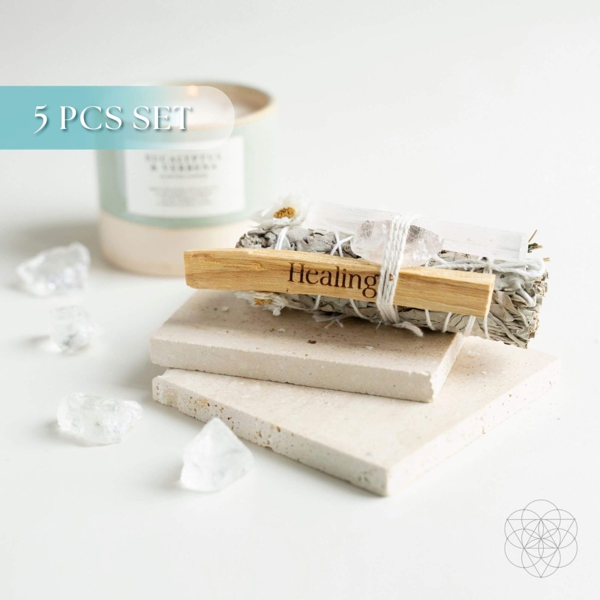 Heal My Heart - Holistic Healing Smudge Kit (5 pieces) Conscious Items