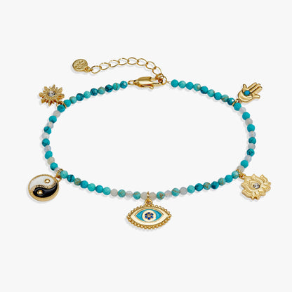 Healing Stone Charm Anklet ALEX AND ANI