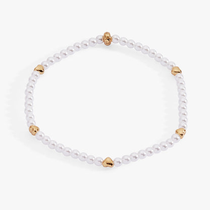 Heart and Pearl Stretch Bracelet ALEX AND ANI
