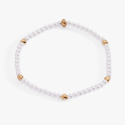Heart and Pearl Stretch Bracelet ALEX AND ANI