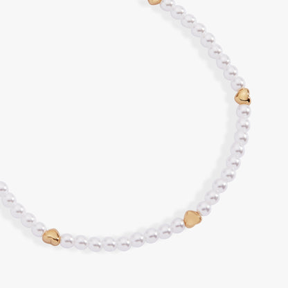 Heart and Pearl Stretch Bracelet ALEX AND ANI