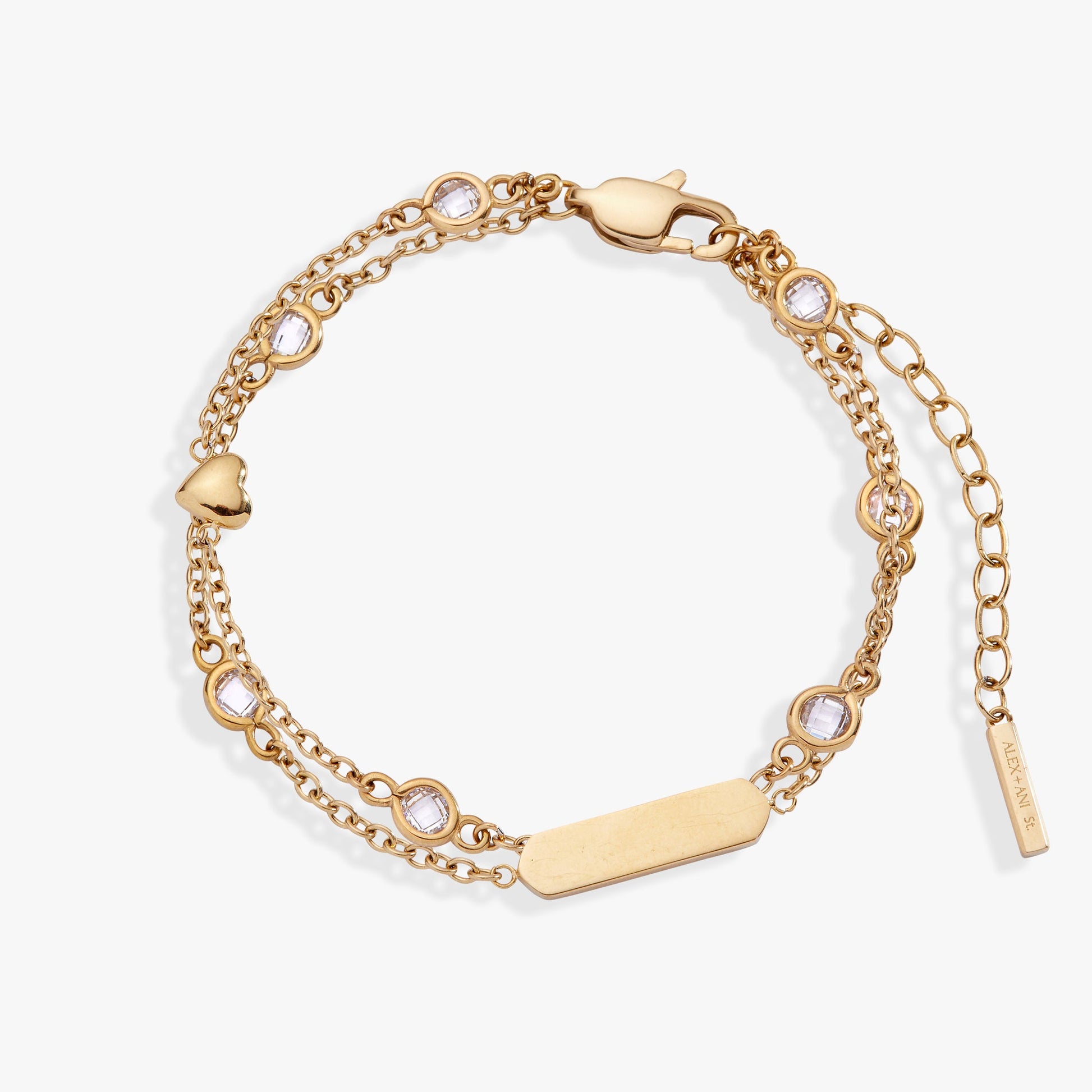 Heart Chain Double Strand Bracelet ALEX AND ANI