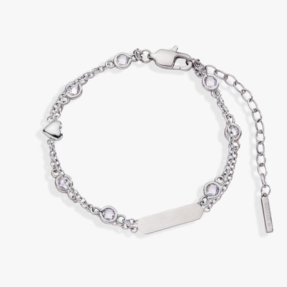 Heart Chain Double Strand Bracelet ALEX AND ANI