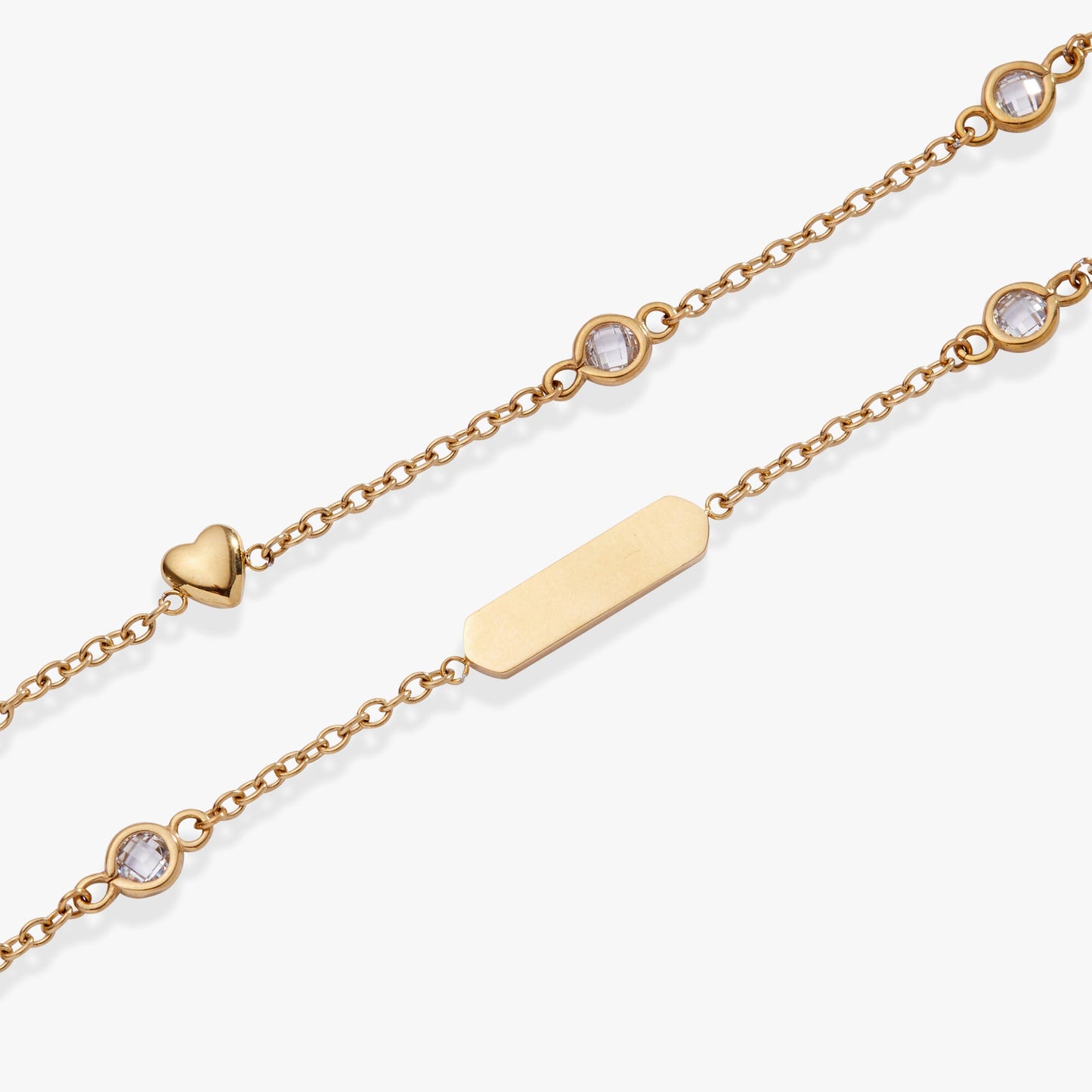 Heart Chain Double Strand Bracelet ALEX AND ANI