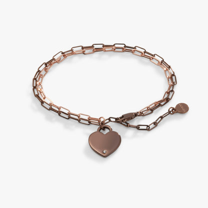 Heart Charm Double Paperclip Chain Bracelet ALEX AND ANI