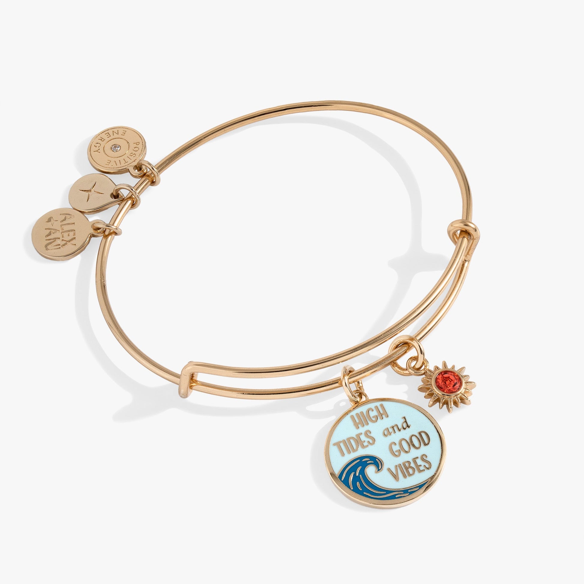 High Tides Good Vibes Charm Bangle ALEX AND ANI