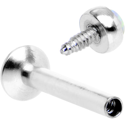 5/16 White Synthetic Opal Internally Threaded Daith Cartilage Tragus BodyCandy