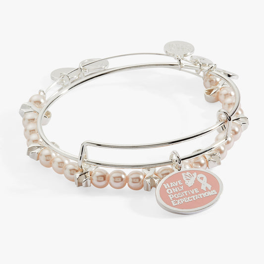 'HOPE' Breast Cancer Awareness Charm Bangle Set of 2 ALEX AND ANI