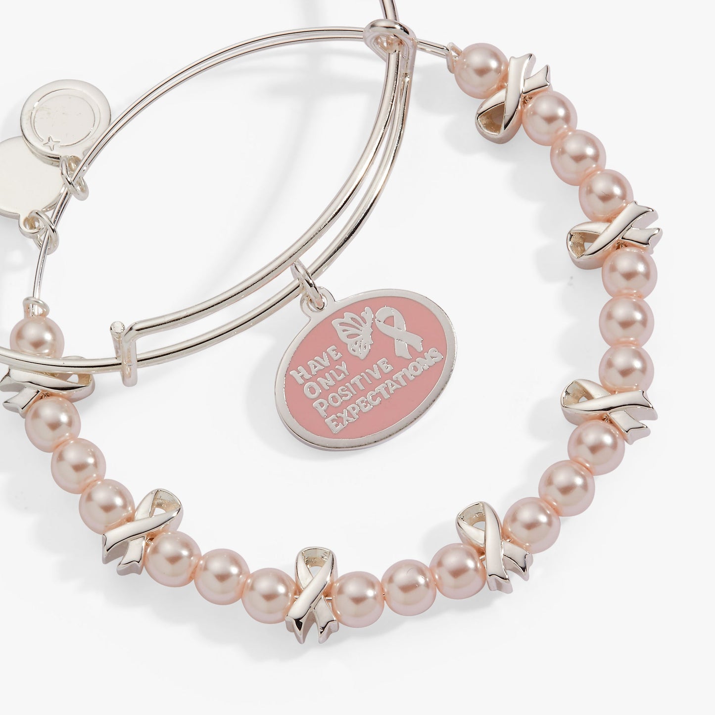 'HOPE' Breast Cancer Awareness Charm Bangle Set of 2 ALEX AND ANI