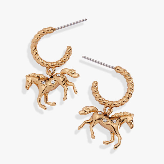 Horse Huggie Hoop Earrings ALEX AND ANI