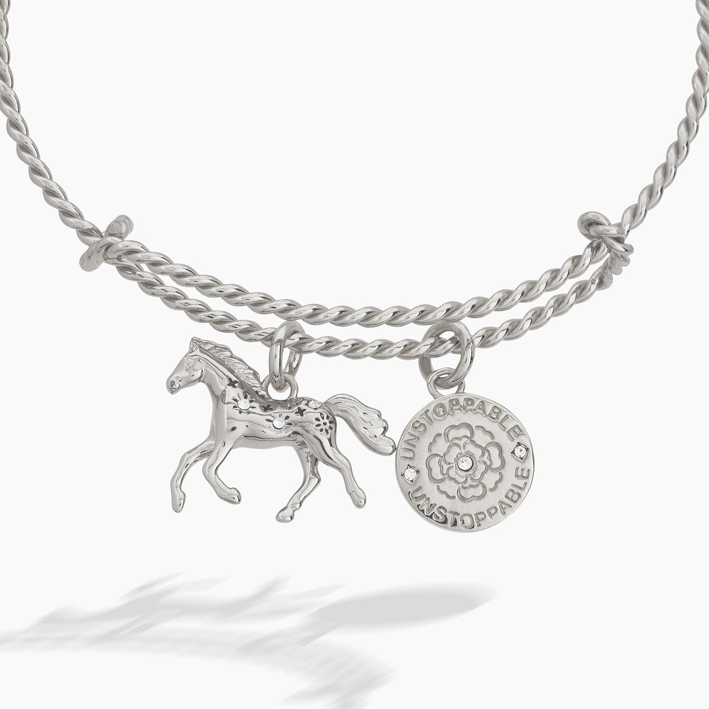 Horse Rope Textured Charm Bangle ALEX AND ANI