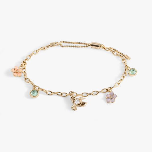 Hummingbird Multicharm Adjustable Anklet ALEX AND ANI