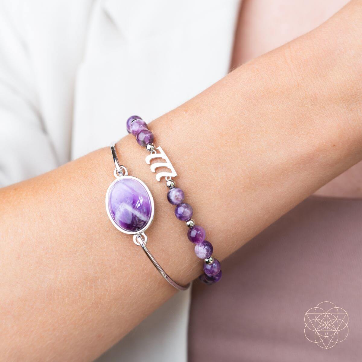 I Am Fortunate - 777 Lucky Amethyst Bracelet Set Conscious Items