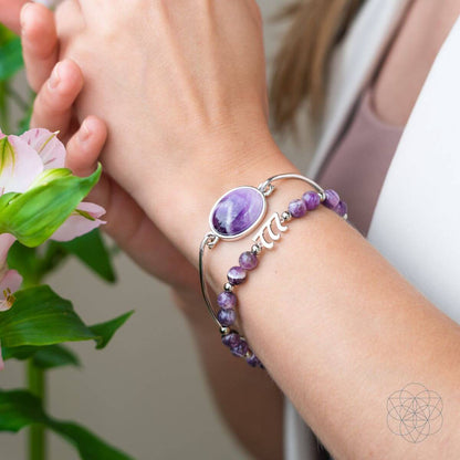 I Am Fortunate - 777 Lucky Amethyst Bracelet Set Conscious Items