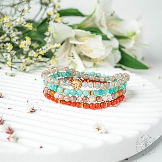 I Am Healthy: Mind, Body & Spirit Restoration Bracelet Pack of 4 Conscious Items