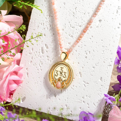 I Am Love - 333 Pink Opal Silver Necklace of True Love Conscious Items