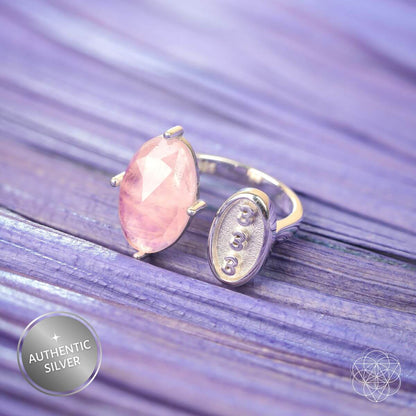 I Am Resilient: 333 Angel Number Silver Ring of Celestial Support Conscious Items