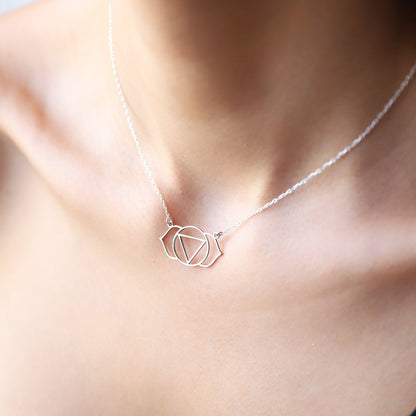 Awaken Your Intuition Necklace | Handmade Third Eye Chakra Jewelry with Ajna Symbol