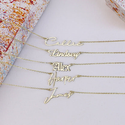 Silver Nameplate Necklace - Personalized Elegance for Every Style